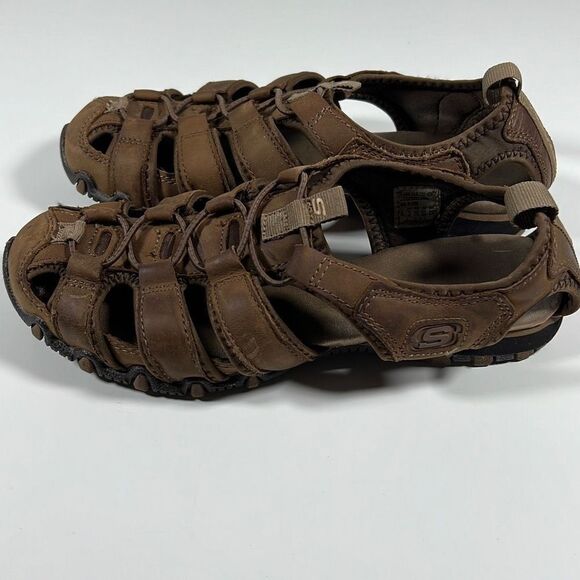 Skechers Air Comfort Leather Waterproof Hiking Walking Sandals Shoes Brown US 6 main image 5